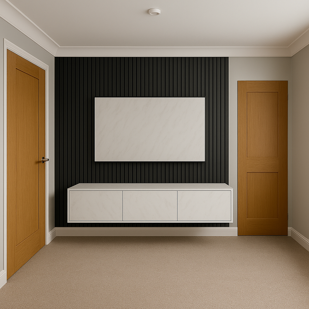 Modern Media Wall Unit – Fully Built & Delivered