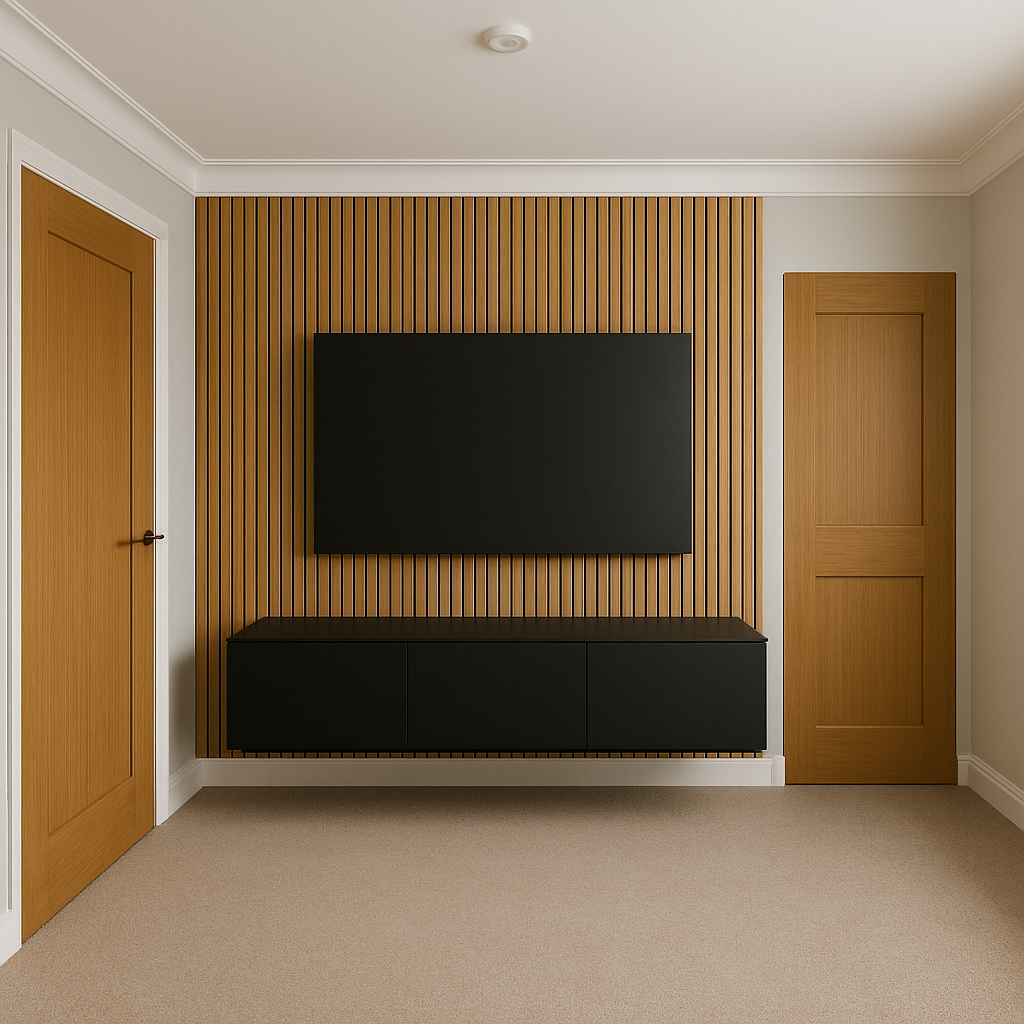 Modern Media Wall Unit – Fully Built & Delivered