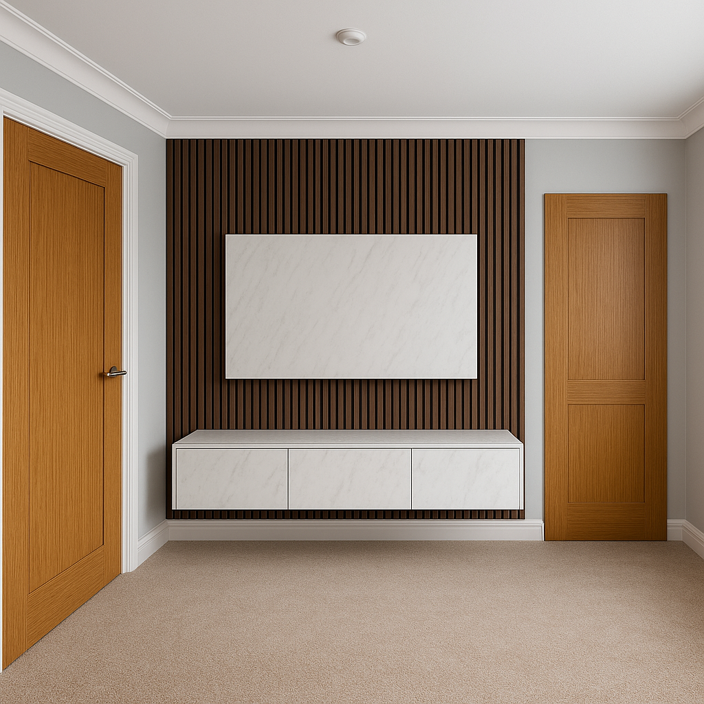 Modern Media Wall Unit – Fully Built & Delivered