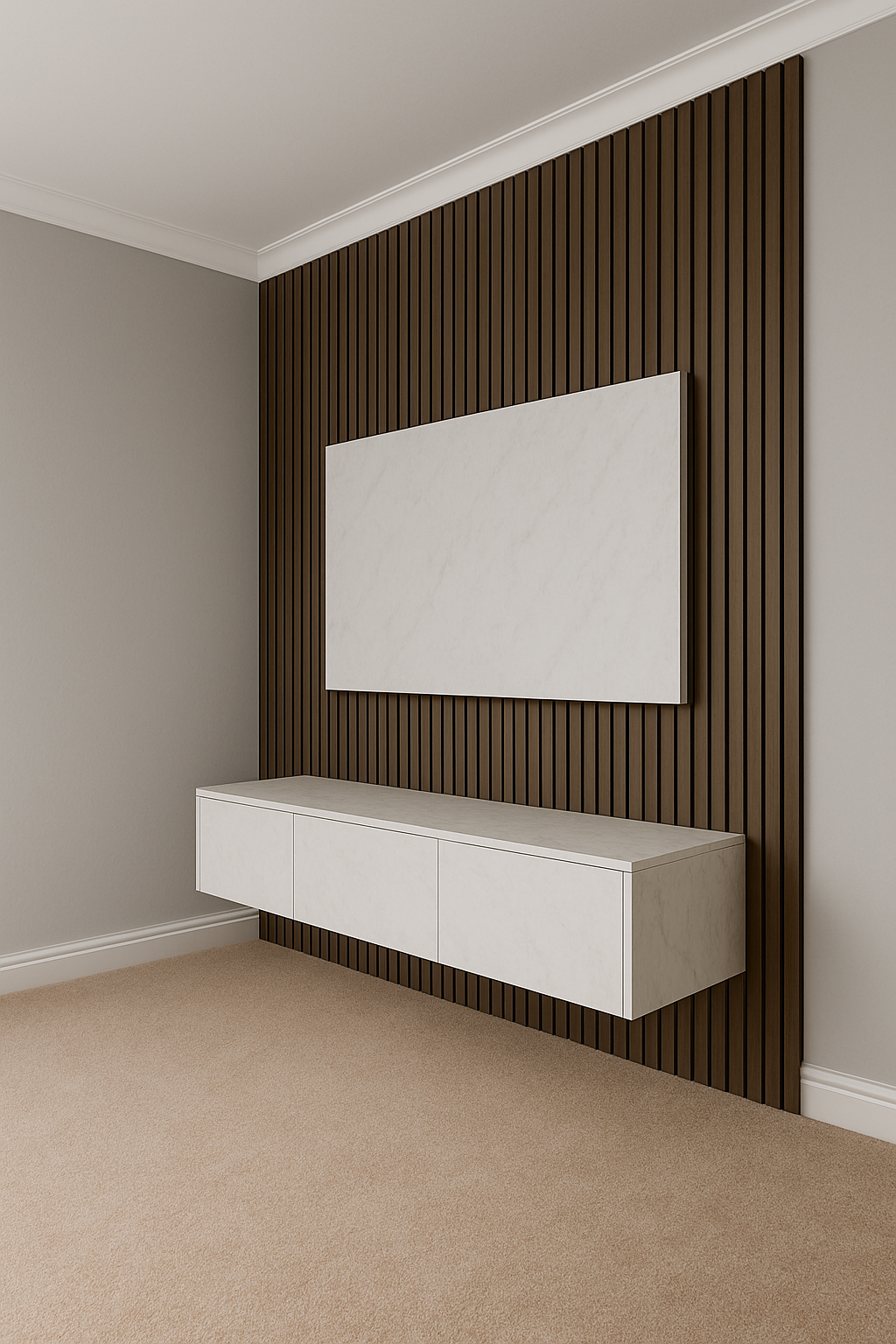 Modern Media Wall Unit – Fully Built & Delivered